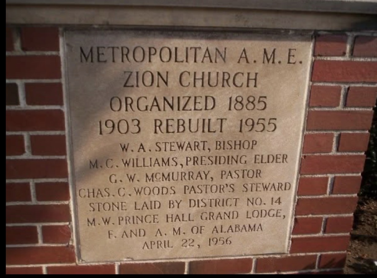 Metropolitan A.M.E. Zion Church historic cornerstone